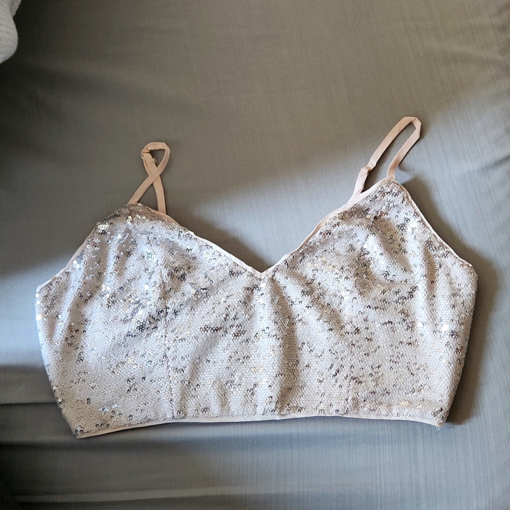 Sequin crop top